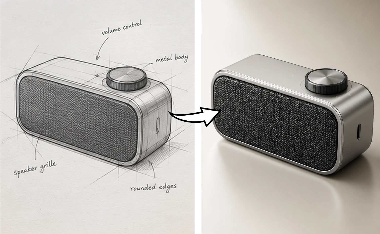 Product Sketch → Product Render